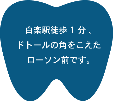 白楽駅徒歩1分 、ドトールの角をこえたローソン前です。